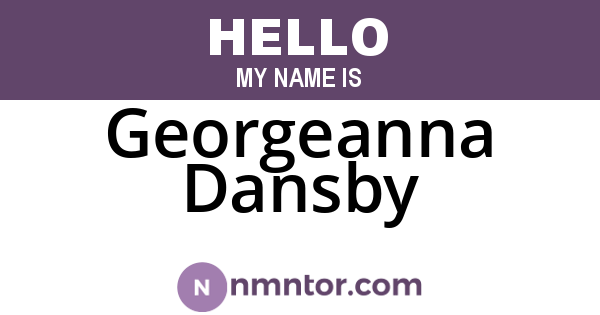 Georgeanna Dansby