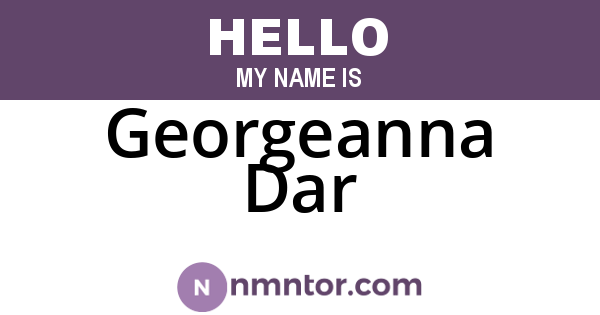 Georgeanna Dar