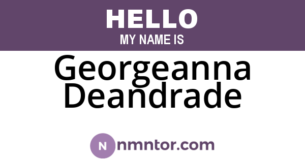 Georgeanna Deandrade