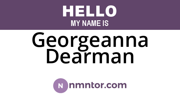 Georgeanna Dearman