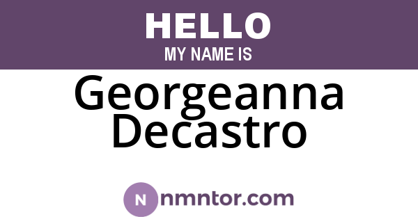 Georgeanna Decastro