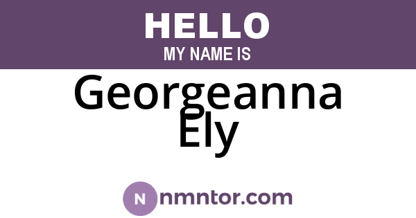 Georgeanna Ely