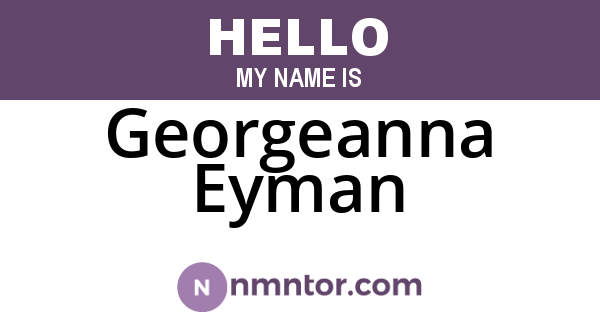 Georgeanna Eyman