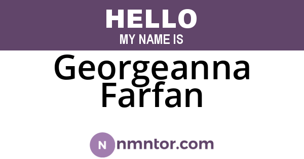 Georgeanna Farfan