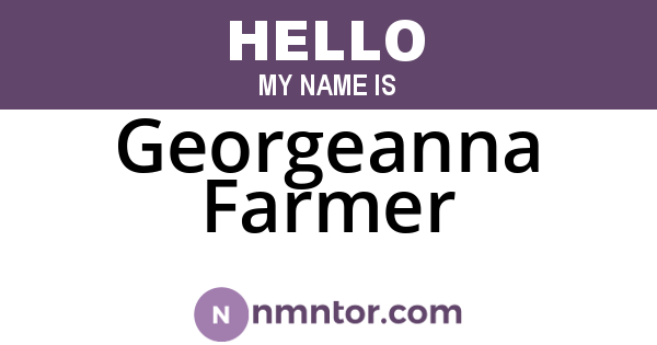 Georgeanna Farmer
