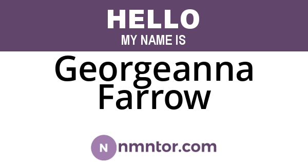 Georgeanna Farrow