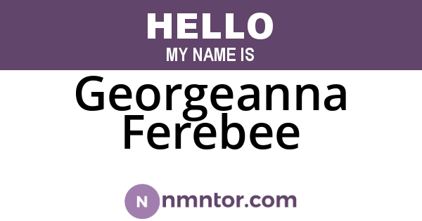 Georgeanna Ferebee