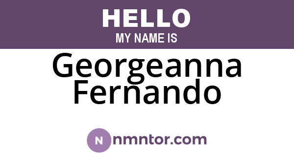 Georgeanna Fernando