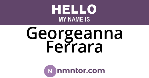 Georgeanna Ferrara