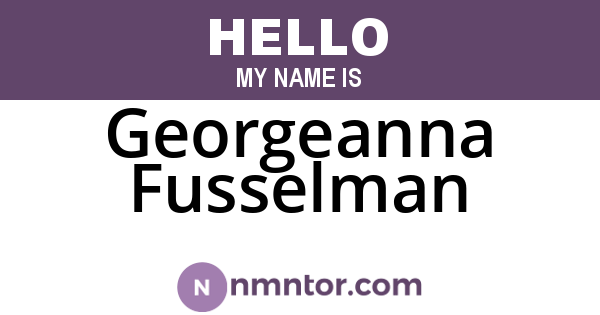 Georgeanna Fusselman