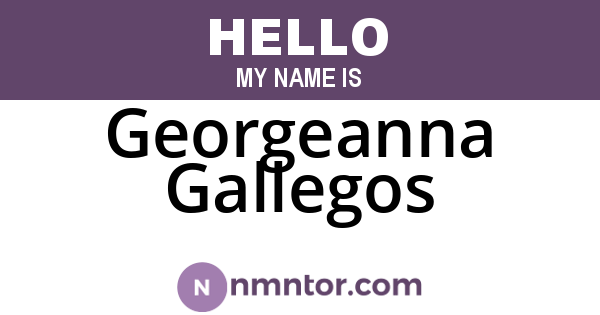 Georgeanna Gallegos
