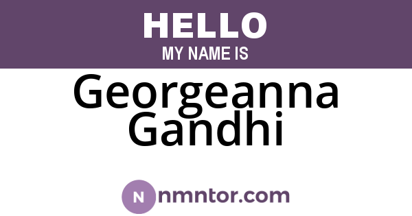 Georgeanna Gandhi