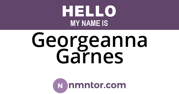 Georgeanna Garnes
