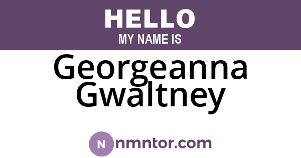 Georgeanna Gwaltney