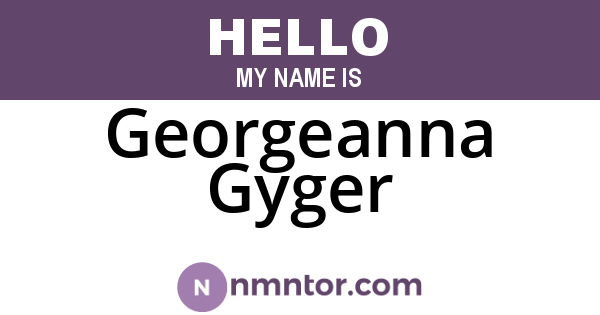 Georgeanna Gyger