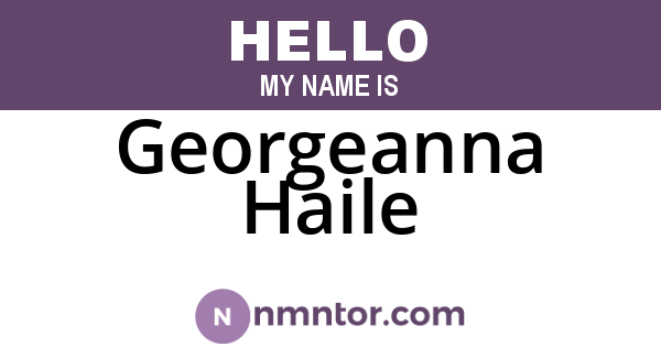 Georgeanna Haile