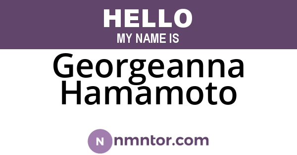 Georgeanna Hamamoto