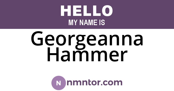 Georgeanna Hammer