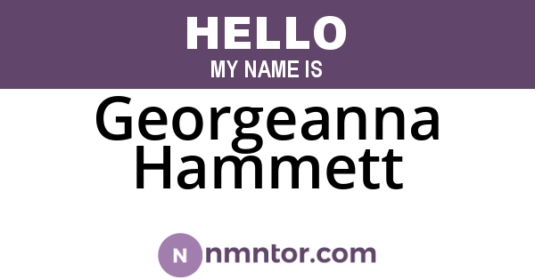 Georgeanna Hammett