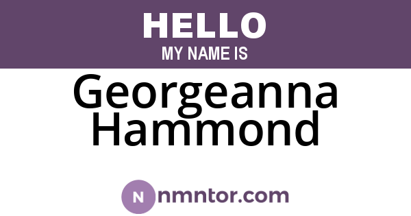 Georgeanna Hammond