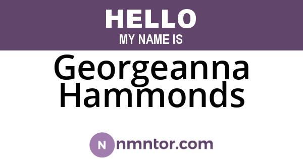 Georgeanna Hammonds