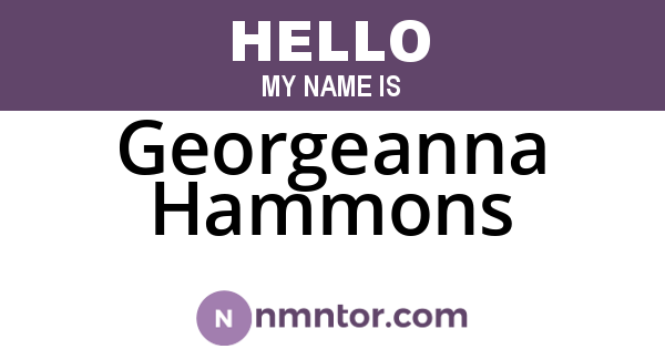 Georgeanna Hammons