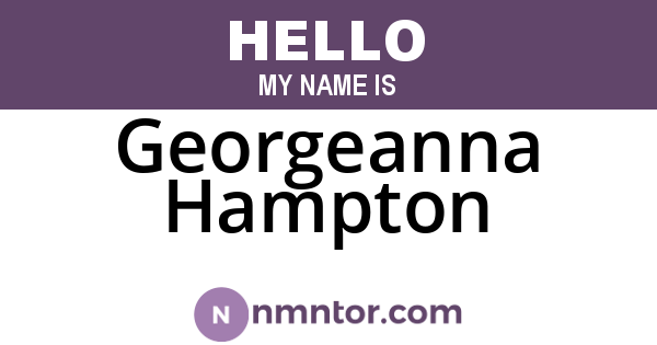 Georgeanna Hampton