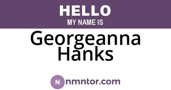 Georgeanna Hanks