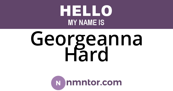 Georgeanna Hard