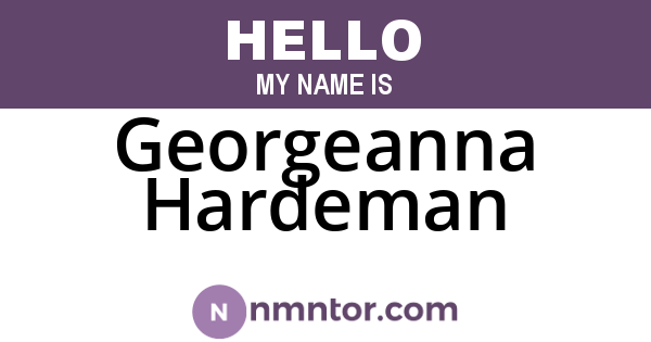 Georgeanna Hardeman