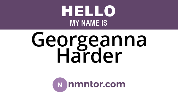 Georgeanna Harder