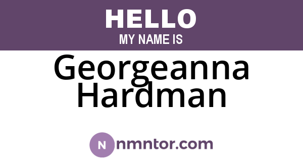 Georgeanna Hardman