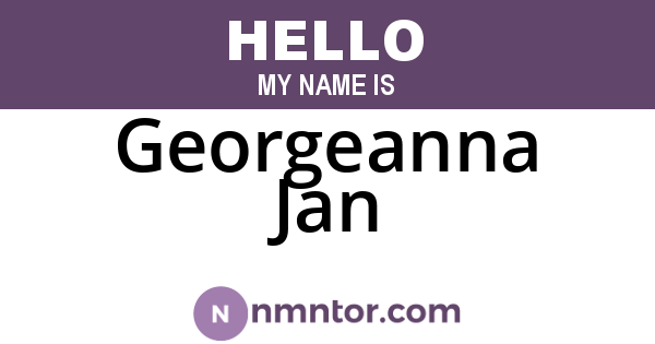 Georgeanna Jan