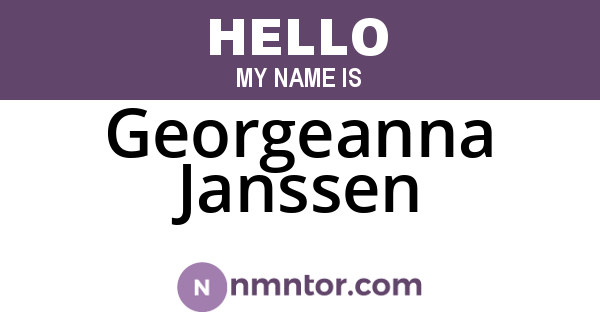 Georgeanna Janssen