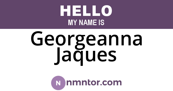 Georgeanna Jaques