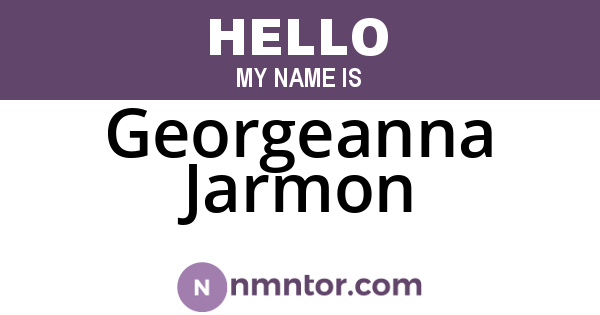 Georgeanna Jarmon