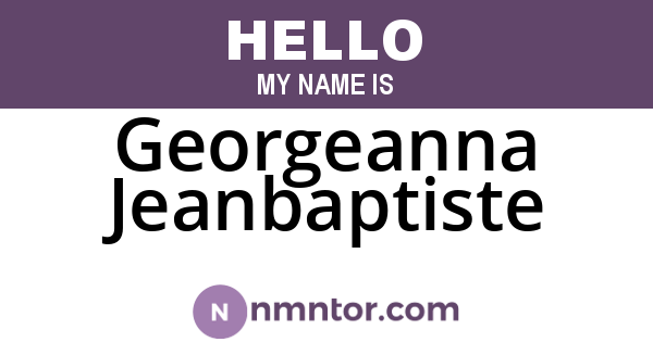 Georgeanna Jeanbaptiste