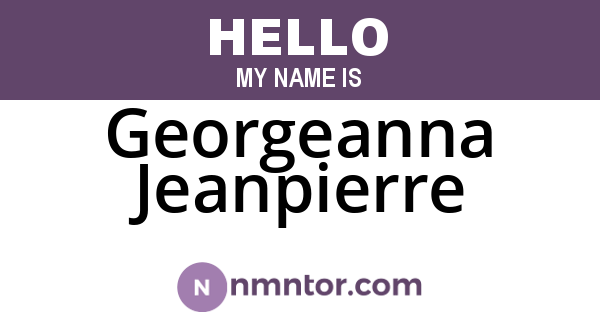 Georgeanna Jeanpierre