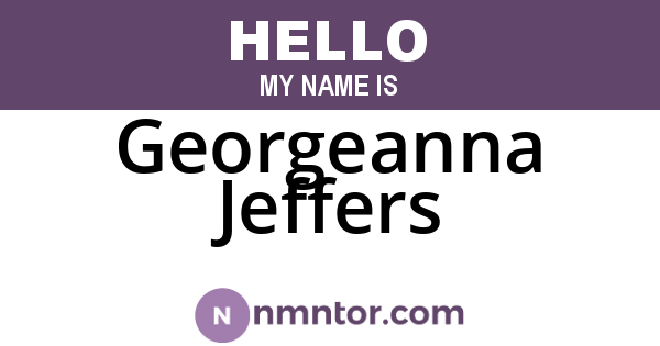 Georgeanna Jeffers