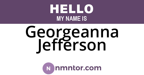 Georgeanna Jefferson
