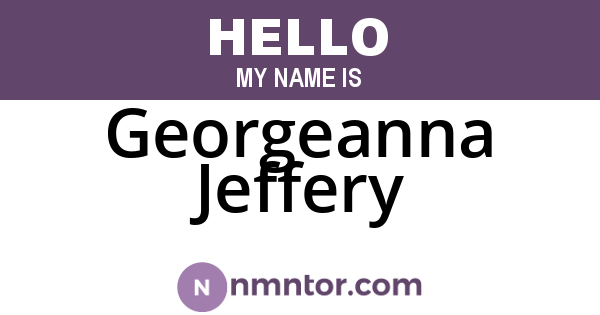 Georgeanna Jeffery