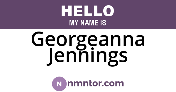 Georgeanna Jennings