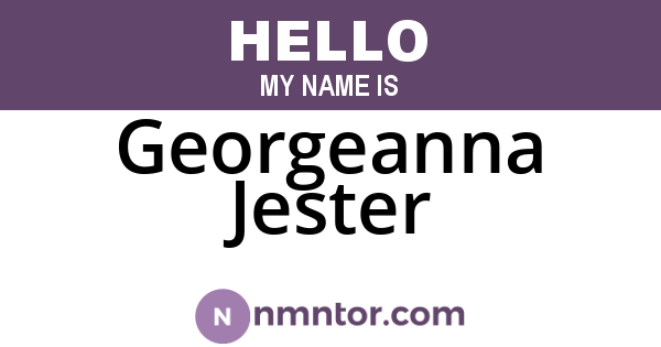 Georgeanna Jester