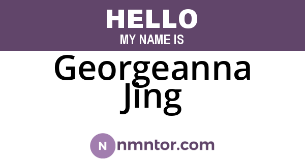 Georgeanna Jing