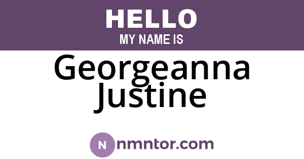 Georgeanna Justine