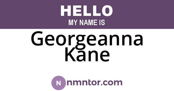 Georgeanna Kane