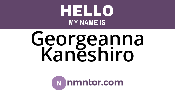 Georgeanna Kaneshiro
