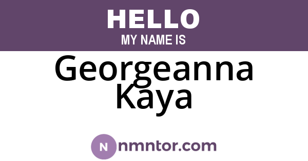 Georgeanna Kaya
