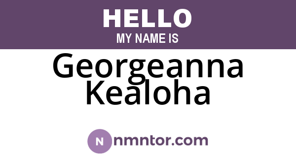 Georgeanna Kealoha