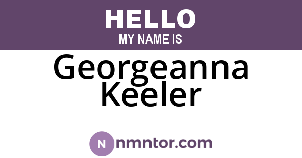 Georgeanna Keeler